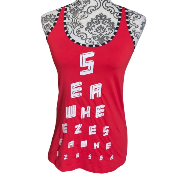 Lululemon Cool Racerback Seawheeze 2014 Rel: 2014 Red White Black Rare Women's 8 - Picture 7 of 9